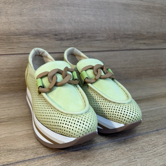 Softwaves Shoes - Softwaves Cadie Slip On Suede Platform Shoes Sz 36 US 5.5 Chain Green $350